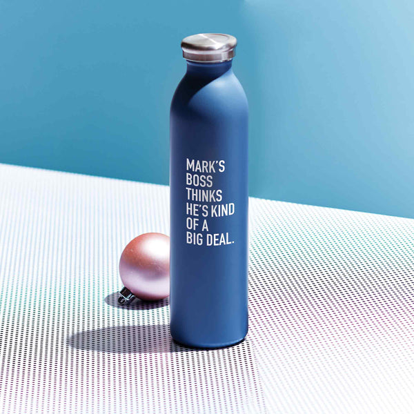 Custom: Posh Stainless Steel Water Bottle - Blue