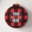 Custom: Holiday Wood Ornament - Buffalo Plaid