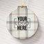 Custom: Holiday Wood Ornament - Gray Plaid