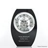 Executive Crystal Skeleton Clock - Black Tower
