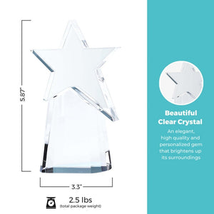 Pillar of Success Crystal Trophy - Shooting Star