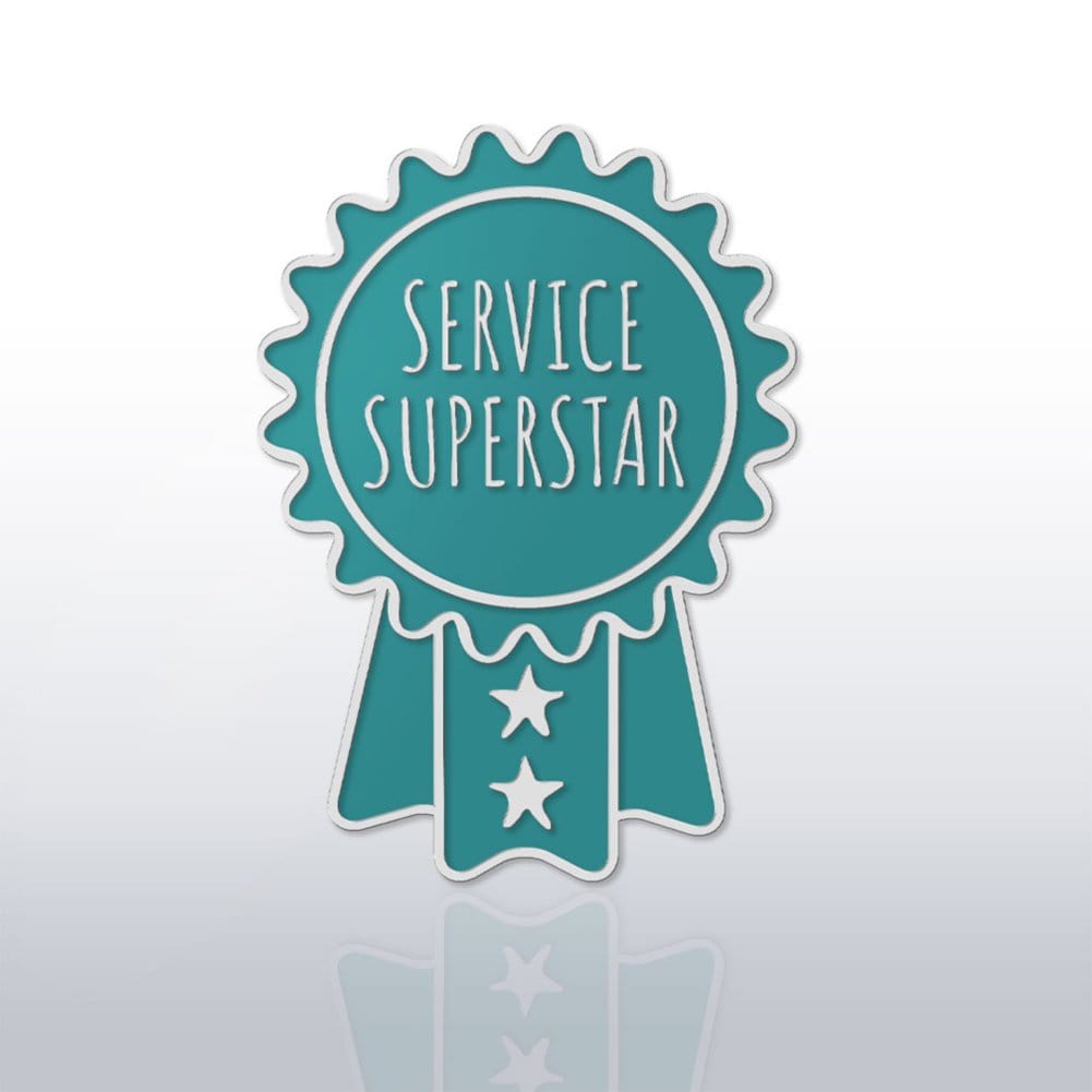 Award Ribbon Lapel Pin - Service Superstar – Baudville