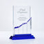 Measured Success Crystal Trophy - Blue