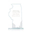 State Map Jade Glass Trophy - Illinois