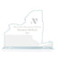 State Map Jade Glass Trophy - New York