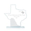 State Map Jade Glass Trophy - Texas