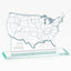 USA Map Jade Glass Trophy