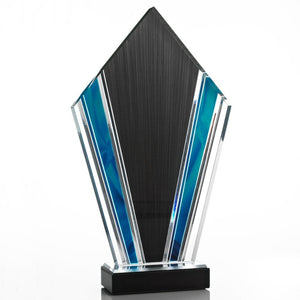 Elite Acrylic Art Deco Trophy in Sapphire Wave