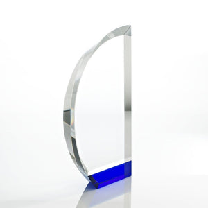 Royal Blue Crystal Accent Trophy - Sail