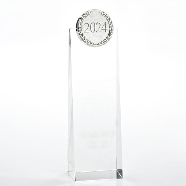 Limitless Crystalline Tower Trophy - 2024, customizable branded arts & entertainment > party & celebration > trophies & award