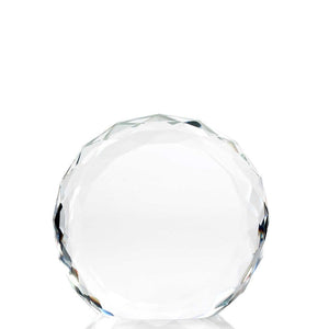 Beveled Round Crystal Trophy Collection: Circle