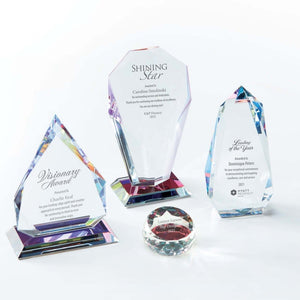 Vibrant Luminary Crystal Trophy Collection - Tear Drop