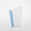 Crystal Light Blue Accent Trophy - Straight Edge