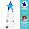 Crystal Star Pinnacle Trophy - Cobalt