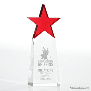 Crystal Star Pinnacle Trophy - Red
