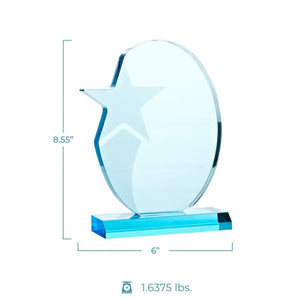 Sky Blue Acrylic Trophy - Shooting Star
