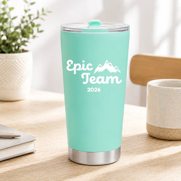 Custom: Feelin' Bold Neon Travel Mug - Mint
