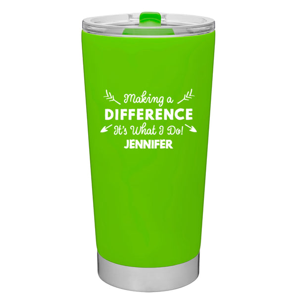 Custom: Feelin' Bold Neon Travel Mug - Green