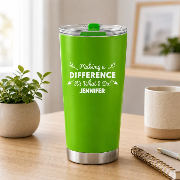 Custom: Feelin' Bold Neon Travel Mug - Green