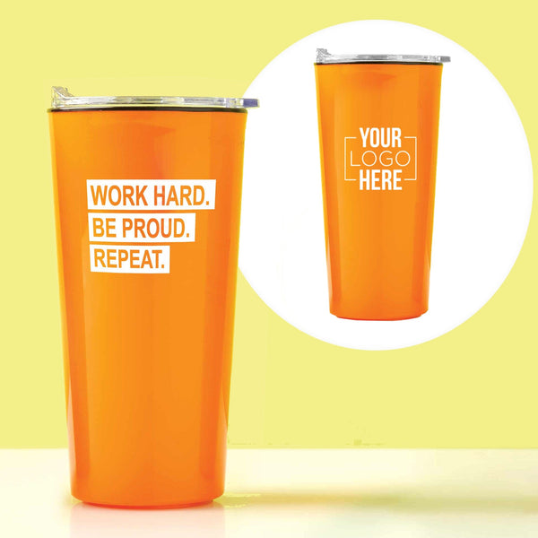 Custom: Road Trip Travel Tumbler - Work Hard