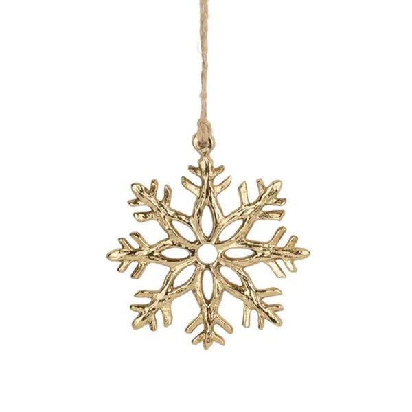 Golden Snowflake Ornament