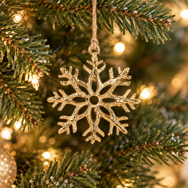 Golden Snowflake Ornament