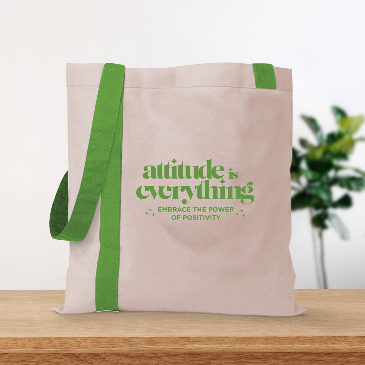 Color-Pop Canvas Tote Bag - Attitude is Everything
