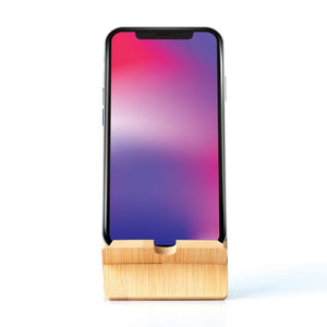 Custom: Natural Bamboo Cell Phone Stand