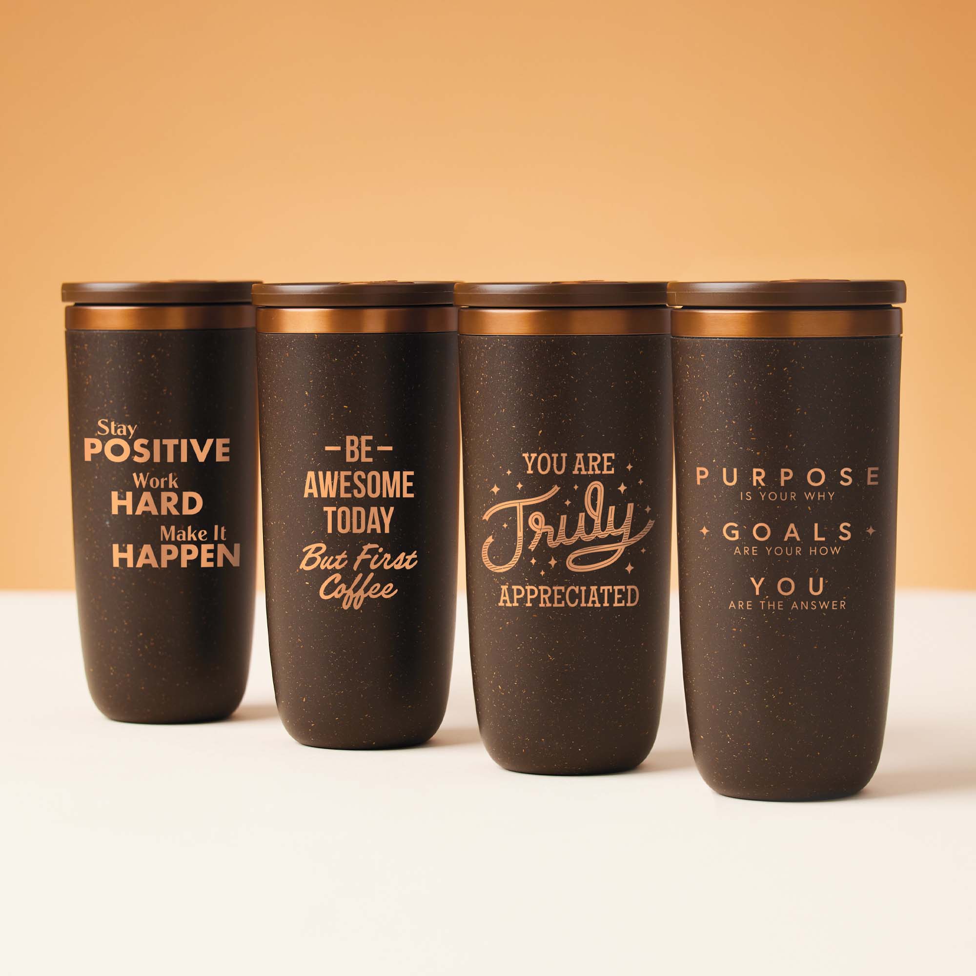 Cosmic Copper Coffee Tumbler - Purpose Is Your Why - Baudville