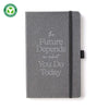 Recycled Leather-Bound Notebook - Future