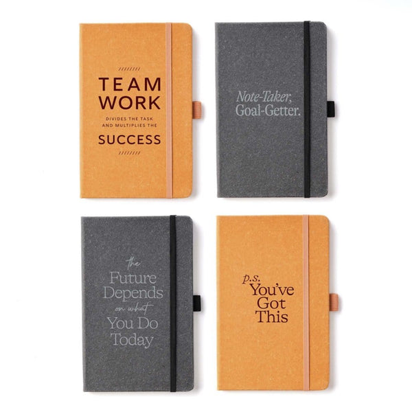 Recycled Leather-Bound Notebook - Future