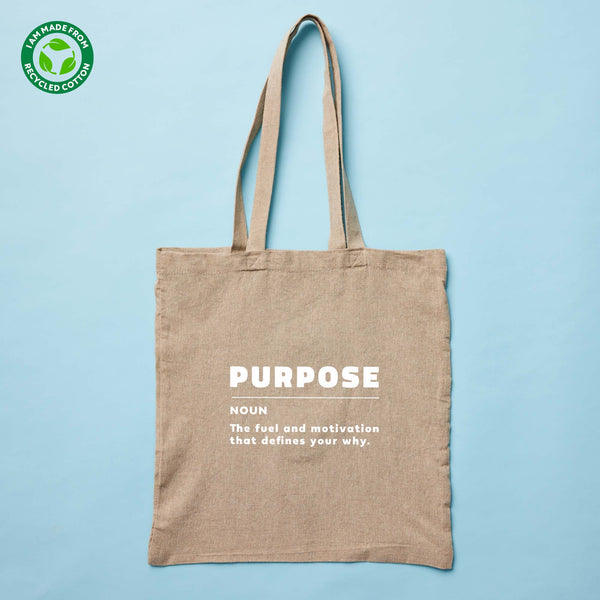 Recycled Cotton Twill Tote - Purpose