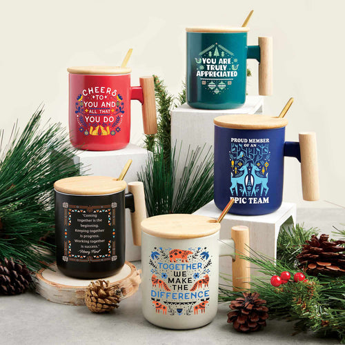 Nordic style ceramic mugs and coffee warmer