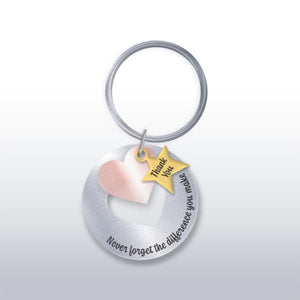 Simply Charming Keychain - Thank You