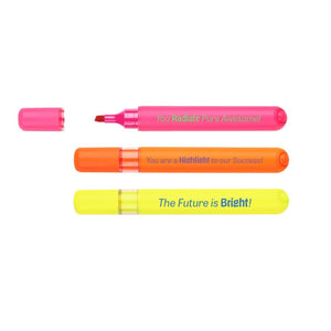Fidget Spin Highlighter Set - Yellow, Orange, Pink