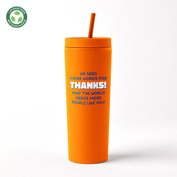 Sustainable Soft Touch Travel Tumbler - Thanks