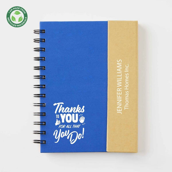Custom: All-in-One Eco Journal w/ Sticky Notes & Pen-Thanks