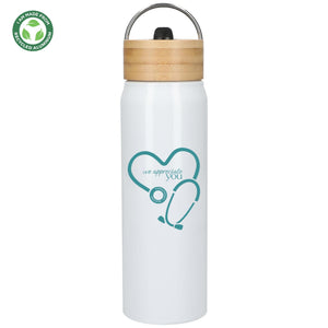 26 oz Eco-Friendly Bamboo Lid Bottle - Stethoscope