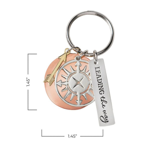 Nickel-Finish Key Chain - Compass: Leading the Way – Baudville
