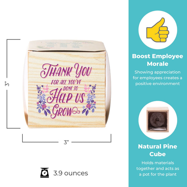 Appreciation Plant Cube - Helping Us Grow