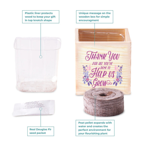 Appreciation Plant Cube - Helping Us Grow