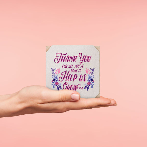 Appreciation Plant Cube - Helping Us Grow