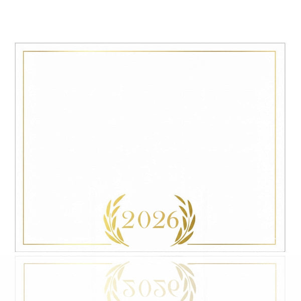 Foil-Stamped Certificate Paper - 2026 Laurels - 50 pK