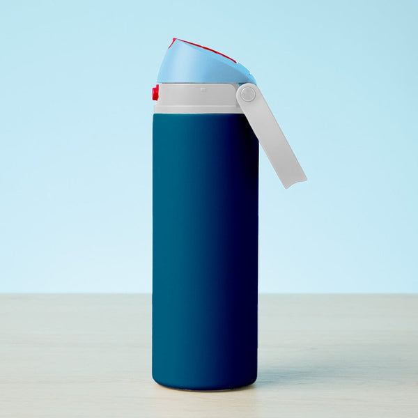 Add Your Logo: Tri Color Flip Top 24oz Stainless Water Bottle