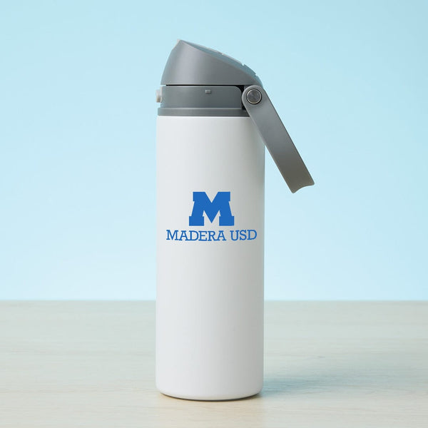 Add Your Logo: Tri Color Flip Top 24oz Stainless Water Bottle