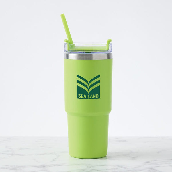 Add Your Logo: Value Line Color Pop Tumbler with Straw