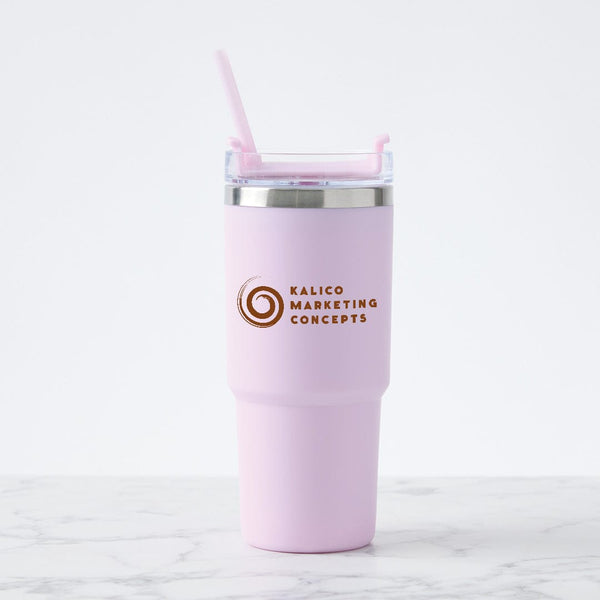 Add Your Logo: Value Line Color Pop Tumbler with Straw