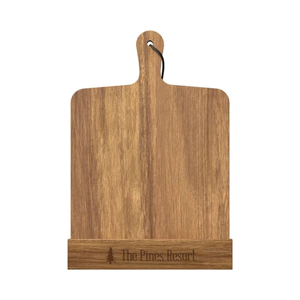 Add Your Logo: Acacia Wood Board & Holder Combo