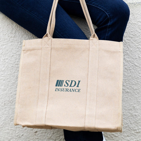 Add Your Logo: Modern Canvas Book Tote