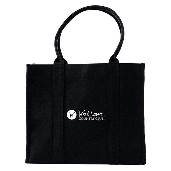 Add Your Logo: Modern Canvas Book Tote